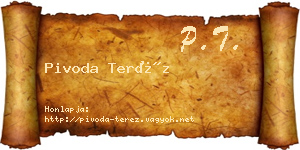 Pivoda Teréz névjegykártya